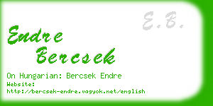 endre bercsek business card